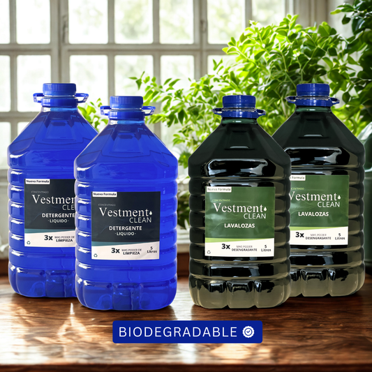 PROMOCIÓN PAQUETE MAYORISTA 2 Detergente 5L + 2 Lavalozas 5L