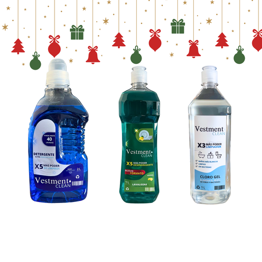 PROMOCION COMBO ECONOMICO Detergente 2L + Lavalozas 1 L + Cloro gel 1 L