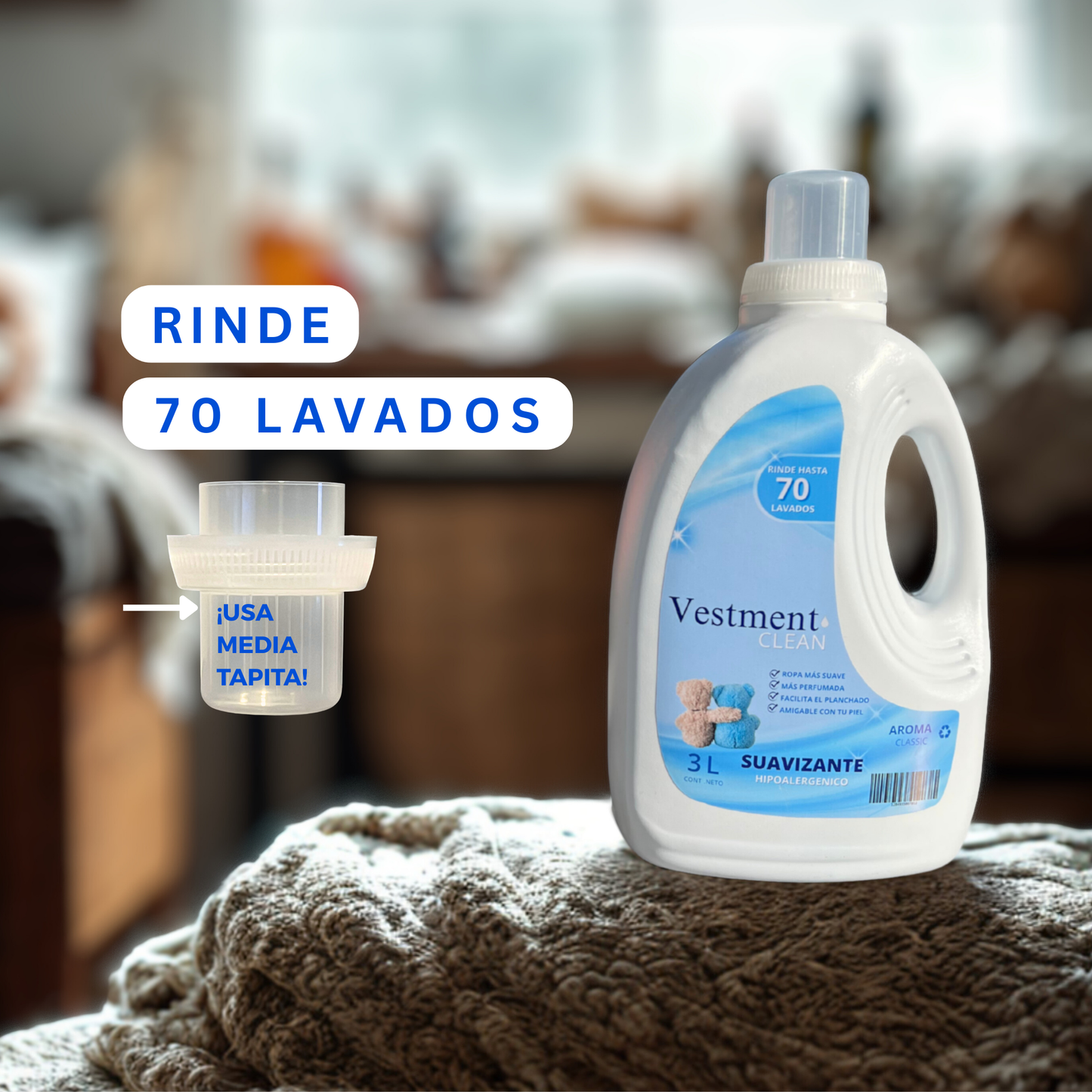 SUAVIZANTE CONCENTRADO HIPOALERGENICO 3L