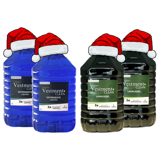 PROMOCIÓN PAQUETE MAYORISTA 2 Detergente 5L + 2 Lavalozas 5L