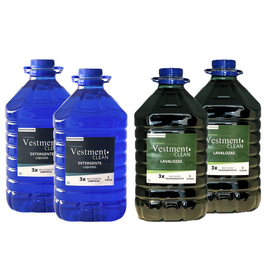 PROMOCIÓN PAQUETE MAYORISTA 2 Detergente 5L + 2 Lavalozas 5L