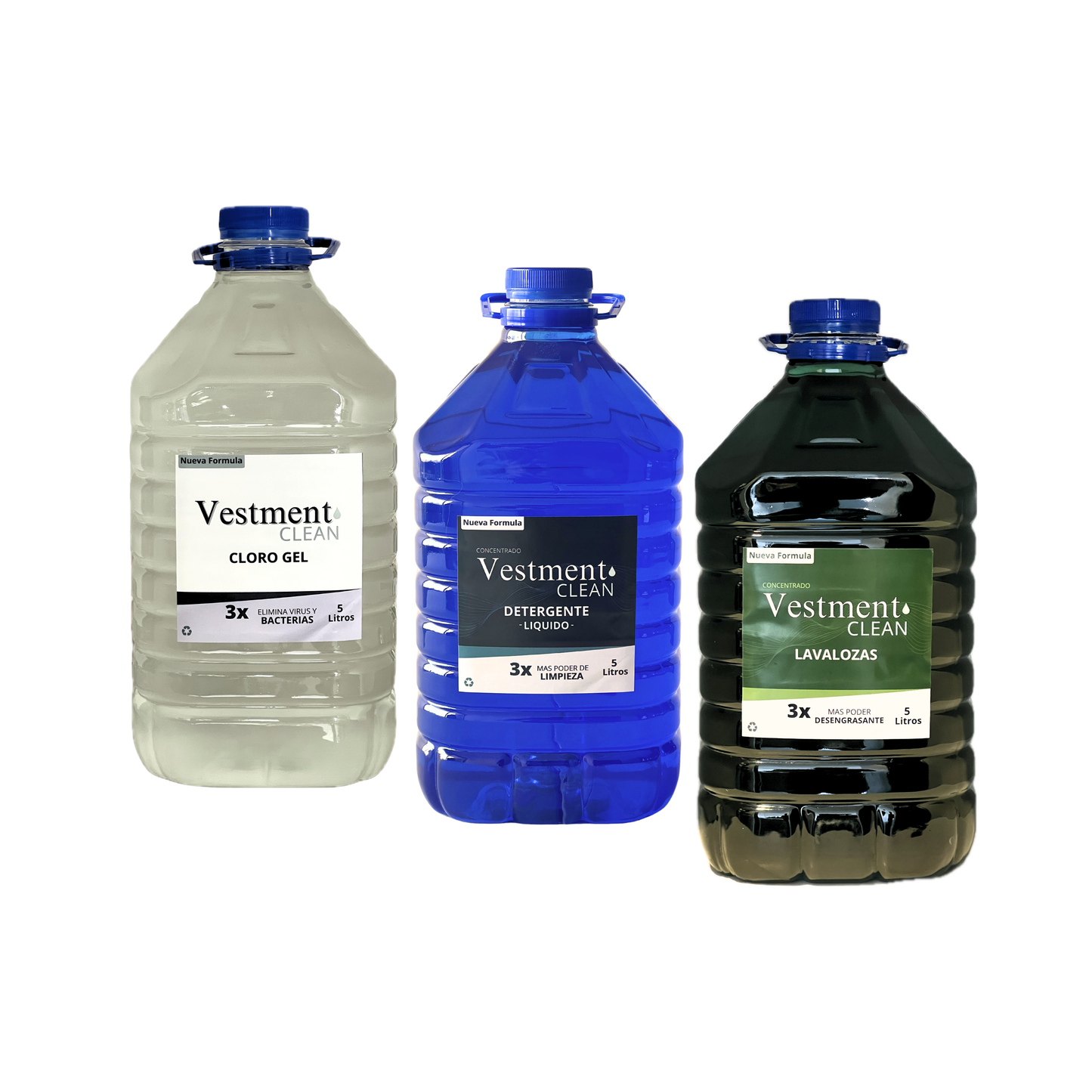 KIT DE LIMPIEZA. DETERGENTE, CLORO GEL Y LAVALOZAS